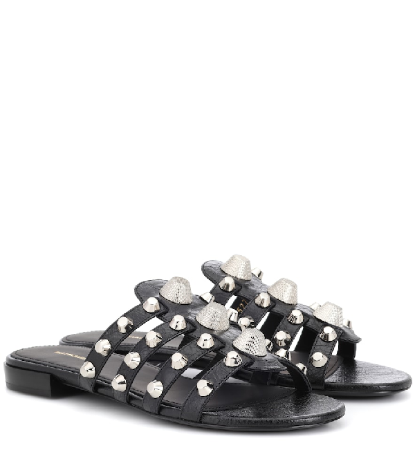 balenciaga patent slides