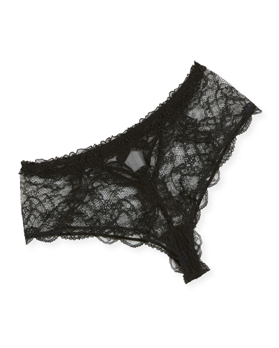 Lise Charmel Soir De Venise Lace Boyshorts In Noir Diamant