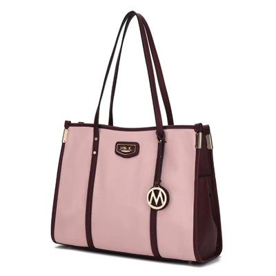 Mkf Collection By Mia K Kindred Vegan Leather Oversize Tote In Pink