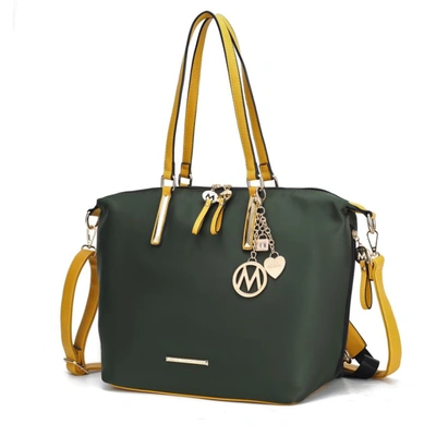 Mkf Collection By Mia K Layla Solid Tote + Backpack In Green