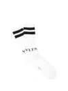 Valentino Logo Cotton Sport Socks In White