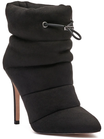 Jessica Simpson Padina Womens Microsuede Pointed Toe Ankle Boots In Black