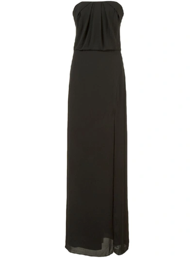 Halston Heritage Strapless Draped-back Gown - 100% Exclusive In Black