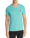 Burberry Jadford Standard Fit V-neck Tee In Turquoise