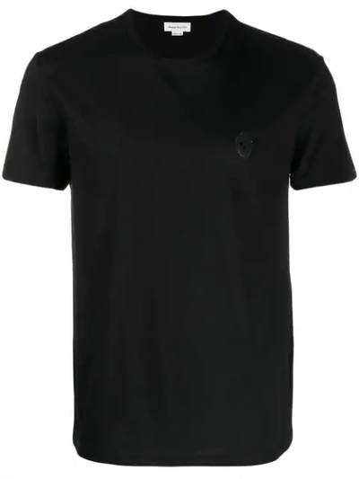 Alexander Mcqueen Zardozi Embroidered-skull Cotton T-shirt In Black