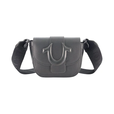 True Religion Mini Flap Dark Hardware Crossbody In Black