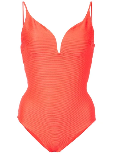 Onia Gloria V-neck One-piece Swimsuit In Rose
