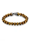 David Yurman Men's Spiritual Beads Bracelet With Silver, 8mm In Brown