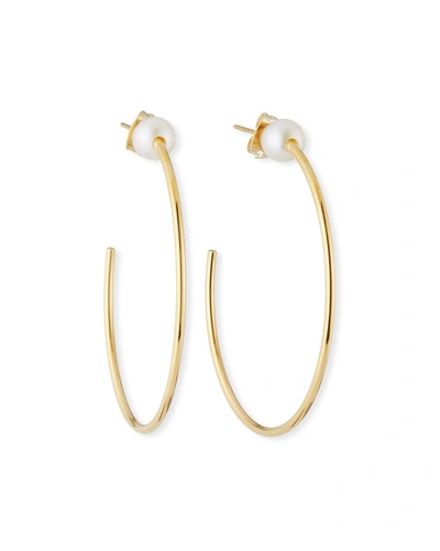 Vita Fede Sfera Pearl Hoop Earrings In Gold