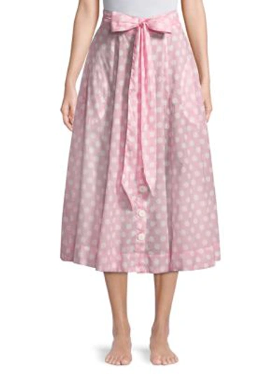Lisa Marie Fernandez Polka Dot Skirt In Pink