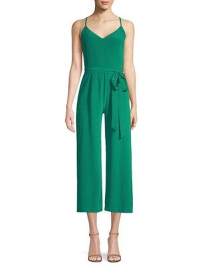 L Agence Jaelyn Silk Jumpsuit In Emerald