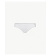 Calvin Klein Womens White Invisibles Jersey Thong L