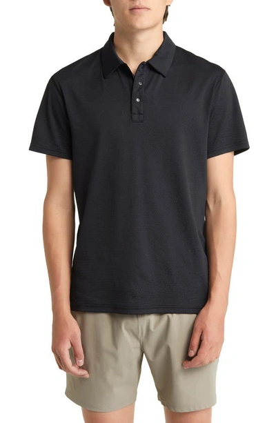 Reigning Champ Solotex® Mesh Polo Shirt In Black