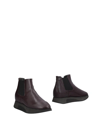 Alberto Guardiani Ankle Boot In Deep Purple