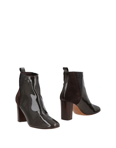 Intropia Ankle Boots In Dark Brown