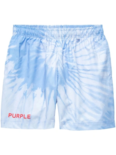 Purple Brand All-around Tie-dye Shorts In Blue