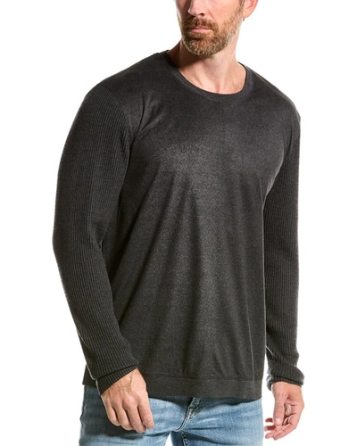 John Varvatos Haralson Regular Fit Wool-blend Crewneck Sweater In Grey