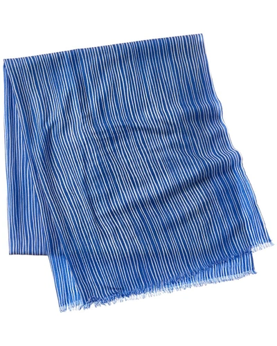 J.mclaughlin Jmclaughlin Reed Park Stripe Scarf Womens Scarves In Blue