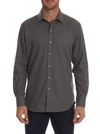 Robert Graham Windsor 2 Long Sleeve Button Down Shirt In Charcoal
