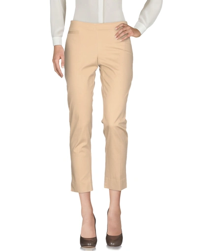 Ottod'ame Cropped Pants & Culottes In Beige