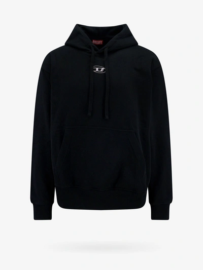 Diesel Macs Long Sleeve Graphic Hoodie In Black