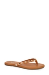 Yosi Samra Rivington Stud Flip Flop In Cognac