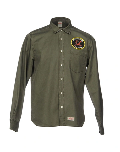 Tsptr Solid Color Shirt In Military Green
