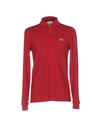 Lacoste Polo Shirts In Red