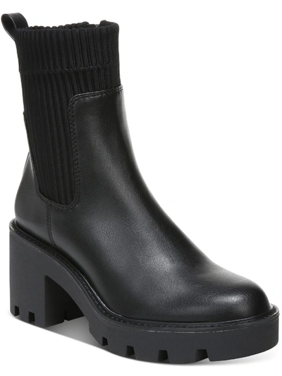 Bar Iii Womens Leather Ankle Ankle Boots In Black