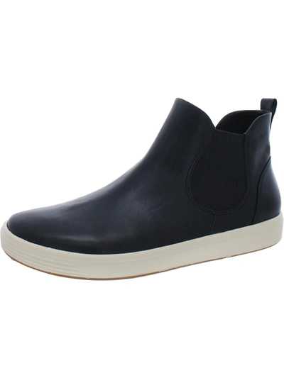 Ecco Womens Leather Ankle Chelsea Boots In Black