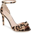 Kate Spade Ismay Leather Stiletto Sandals In Blush/leopard