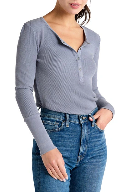 Splendid Classic Thermal Henley In Bellflower