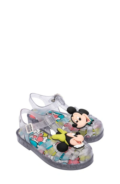 Melissa X Disney® Mickey & Minnie Possession Fisherman Sandals In Clear/ Red