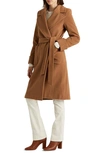 Ralph Lauren Wool Blend Wrap Coat In Camel