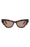 Le Specs Lost Days Cat Eye Sunglasses In Leopard Tort