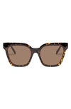 Le Specs Star Glow Square Sunglasses In Dark Tort