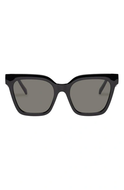 Le Specs Star Glow Square Sunglasses In Black