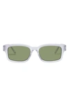 Le Specs Recarmito Rectangular Sunglasses In Crystal Clear