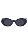 Le Specs Nouveau Trash Round Sunglasses In Black