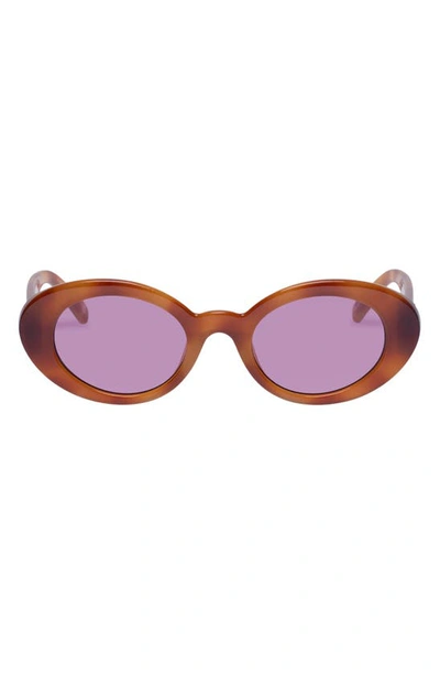 Le Specs Nouveau Trash Round Sunglasses In Vintage Tort