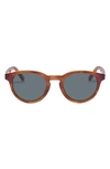 Le Specs Trashy Round Sunglasses In Vintage Tort