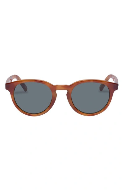 Le Specs Trashy Round Sunglasses In Vintage Tort