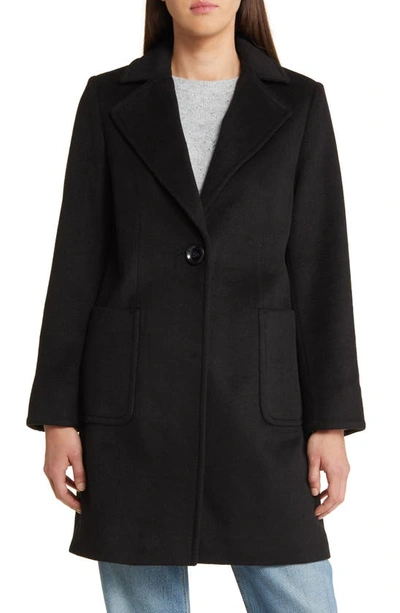 Sam Edelman Wool Blend Blazer Coat In Black