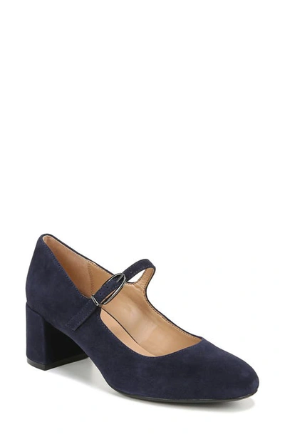 Naturalizer Renny Mary Jane Pump In Navy Blue Suede