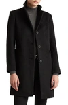 Lauren Ralph Lauren Reefer Wool Blend Coat In Black