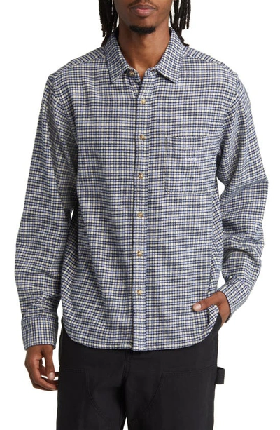 Obey Lenny Check Flannel Button-up Shirt In Unbleached Multi