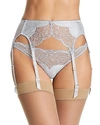 Dita Von Teese Tryst Suspender Belt In Dove Gray