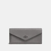 Coach Weiches Portemonnaie In Heather Grey/dark Gunmetal