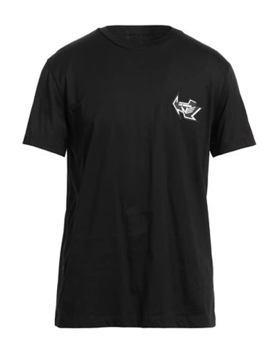 Les Hommes Man T-shirt Black Size 3xl Cotton