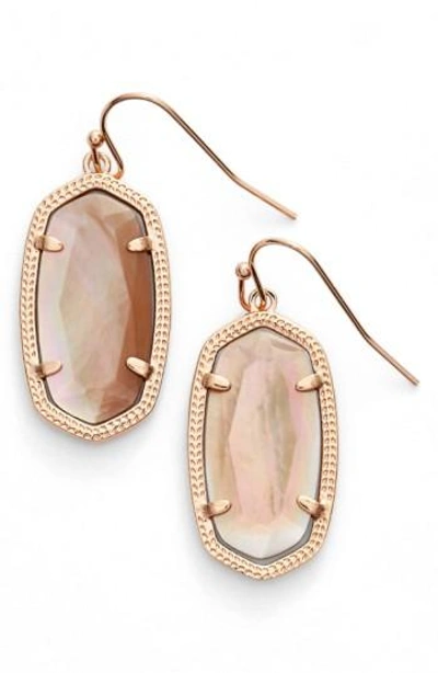 Kendra Scott Dani Stone Drop Earrings In Slate Cats Eye/ Gold